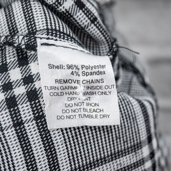 I AM GIA the Cobain Plaid Relaxed fit Chain Pants in Gray Women's Size XS - Picture 9 of 11